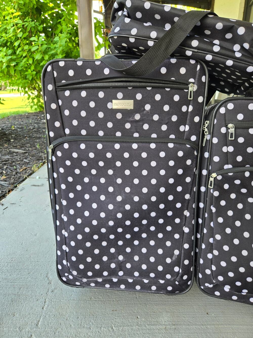 Protocol Retro Polka Dot 3-Piece Softside Rolling Luggage Set